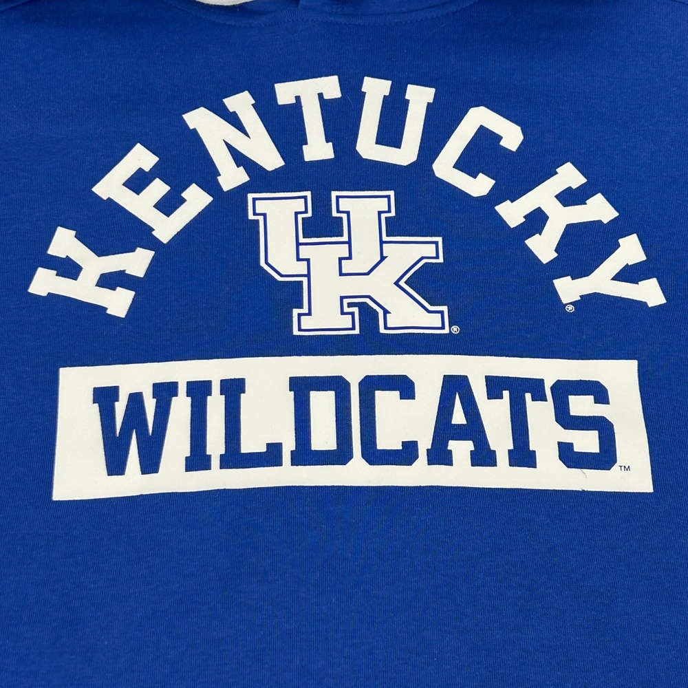 Kentucky Wildcats Hoodie Men 2XL Blue White Fanatics Long Sleeve Graphic NEW